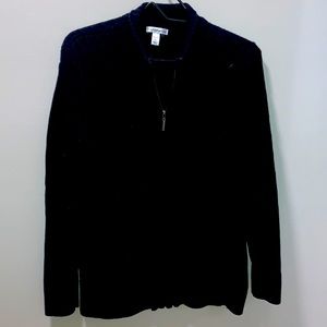 Black cable knit sweater